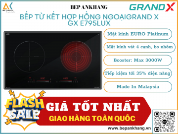 Bếp điện từ 2 vùng nấu Grand X GX E795Lux - Made In Malaysia